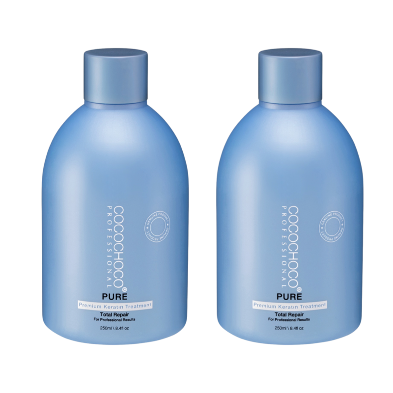 SET COCOCHOCO Pure Brasilianisches Keratin Haarbehandlung 500 ml für blonde / dünne Haare