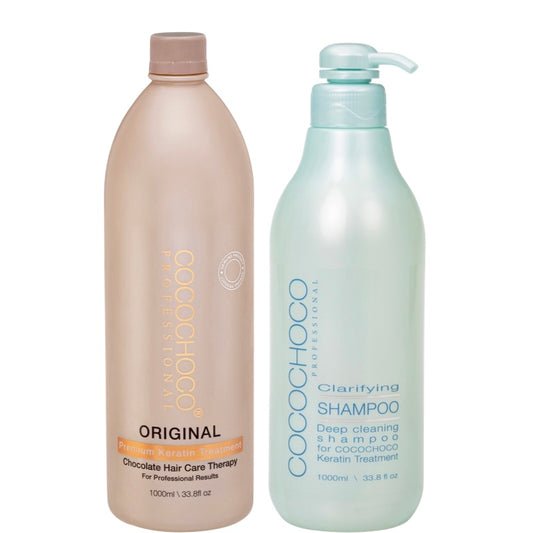 cocochoco Haarbehandlung Keratin 1000 ml & Reinigendes shampoo 1000 ml