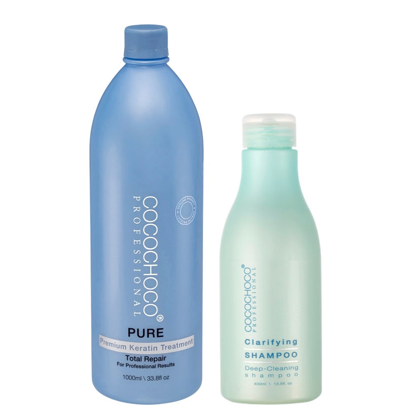 Keratin Haarbehandlung 1000 ml & Reinigendes shampoo 400 ml