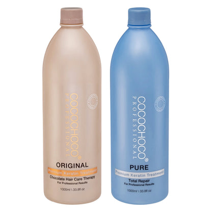 cocochoco Keratin Haarkur - Behandlung ORIGINAL 1000 ml & PURE 1000 ml