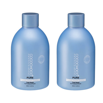 SET COCOCHOCO Pure Brasilianisches Keratin Haarbehandlung 500 ml für blonde / dünne Haare